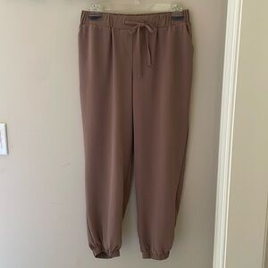 Adyson Parker Brown Tan Lightweight Jogger Pant Ankle Length Women S Elastic